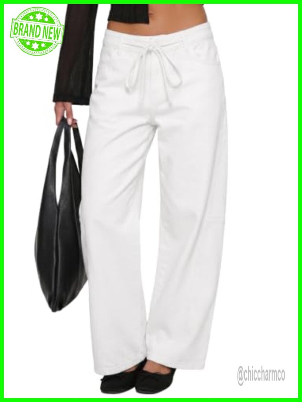 Wide Leg Low Rise Jeans Women Trendy Denim Pants